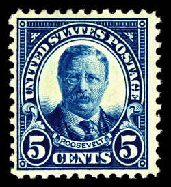 Theodore Roosevelt - Dark Blue - Perf 11 United States Postage Stamp | Ordinary Postage Stamps - Issue of 1922