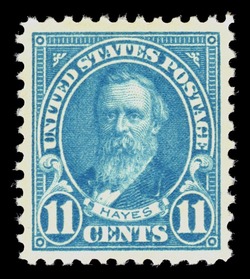 Rutherford Hayes - Light Blue - Perf 11 United States Postage Stamp | Ordinary Postage Stamps - Issue of 1922