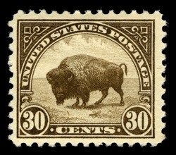 American Buffalo - Olive Brown - Perf 11 United States Postage Stamp | Ordinary Postage Stamps - Issue of 1922