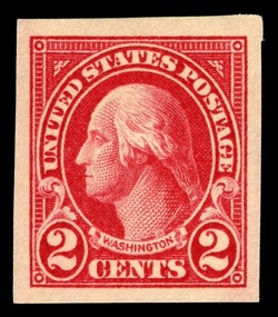 George Washington - Carmine - Imperforate United States Postage Stamp | Ordinary Postage Stamps - Issue of 1922