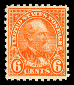 James Garfield - Orange - Perf 10 United States Postage Stamp | Ordinary Postage Stamps - Issue of 1922