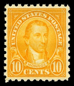 James Monroe - Orange - Perf 10 United States Postage Stamp | Ordinary Postage Stamps - Issue of 1922