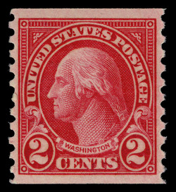 George Washington - Carmine - Type 1 - Horizontal Imperforate - Perf 10 United States Postage Stamp | Ordinary Postage Stamps - Issue of 1922