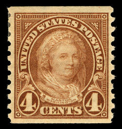 Martha Washington - Yellow Brown - Horizontal Imperforate - Perf 10 United States Postage Stamp | Ordinary Postage Stamps - Issue of 1922
