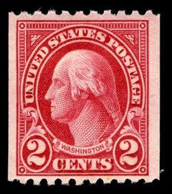 George Washington - Carmine - Vertical Imperforate - Perf 10 United States Postage Stamp | Ordinary Postage Stamps - Issue of 1922