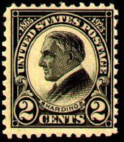 Warren Harding - Black - Perf 11 - Rotary Press United States Postage Stamp | Ordinary Postage Stamps - Issue of 1922