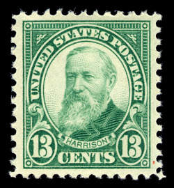 Benjamin Harrison - Green - Perf 11 United States Postage Stamp
