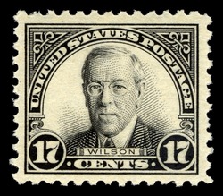 Woodrow Wilson - Black - Perf 11 United States Postage Stamp | Ordinary Postage Stamps - Issue of 1922