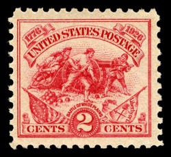 Battle of White Plains - Carmine Rose United States Postage Stamp