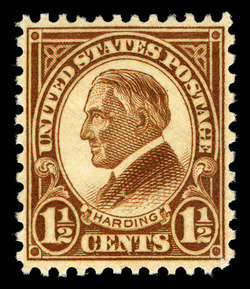 Warren Harding - Yellow Brown - Perf 11 X 10 1/2 United States Postage Stamp | Ordinary Postage Stamps - Issue of 1922