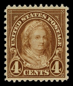 Martha Washington - Yellow Brown - Perf 11 X 10 1/2 United States Postage Stamp | Ordinary Postage Stamps - Issue of 1922