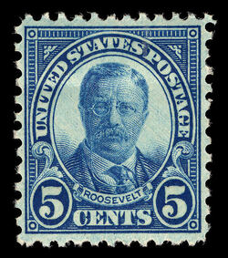 Theodore Roosevelt - Dark Blue - Perf 11 X 10 1/2 United States Postage Stamp | Ordinary Postage Stamps - Issue of 1922