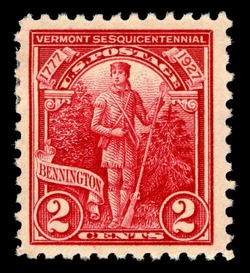 Vermont Sesquicentennial - Red United States Postage Stamp