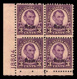 Abraham Lincoln - Violet - Nebraska Overprint United States Postage Stamp | State Overprinted