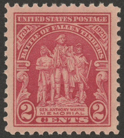 Battle of Fallen Timbers - General Anthony Wayne Memorial United States Postage Stamp