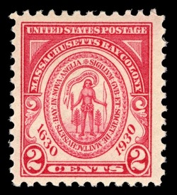 Massachusetts Bay Colony United States Postage Stamp