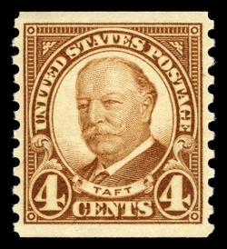 William Taft - Brown - Horizontal Imperforate - Perf 10 United States Postage Stamp