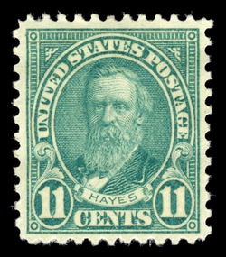 Rutherford Hayes - Light Blue - Perf 11 X 10 1/2 United States Postage Stamp | Ordinary Postage Stamps - Issue of 1922