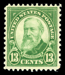 Benjamin Harrison - Yellow Green - Perf 11 X 10 1/2 United States Postage Stamp | Ordinary Postage Stamps - Issue of 1922