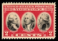 Yorktown - Red United States Postage Stamp