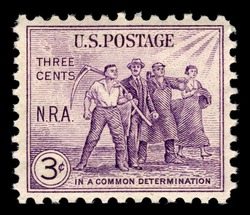 National Recovery Act - Group of Workers United States Postage Stamp