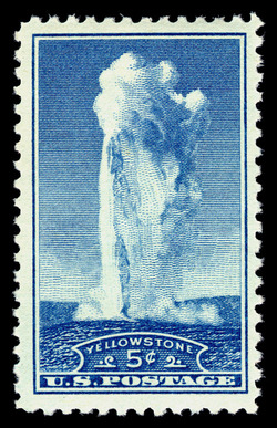 Yellowstone Park - Wyoming United States Postage Stamp | National Parks