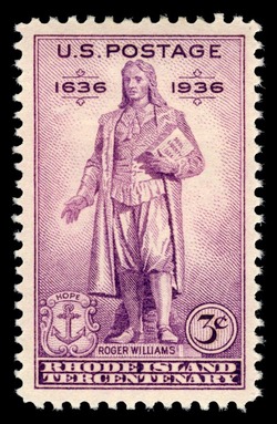 Rhode Island Tercentenary - Statue of Roger Williams United States Postage Stamp