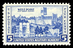 West Point Academy - Military United States Postage Stamp | Army And Navy
