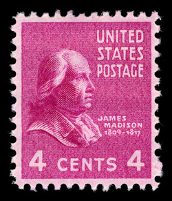 James Madison - Pink United States Postage Stamp | Presidential Series