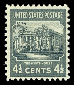 White House - Ebony Gray United States Postage Stamp | Presidential Series