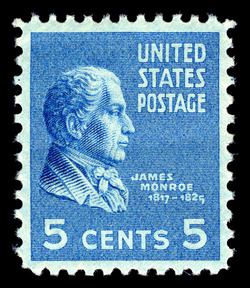 James Monroe - Blue United States Postage Stamp | Presidential Series