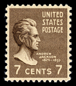 Andrew Jackson - Sepia United States Postage Stamp | Presidential Series