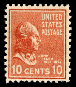 John Tyler - Salmon United States Postage Stamp | Presidential Series