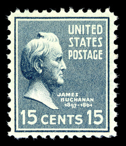 James Buchanan - Gray United States Postage Stamp | Presidential Series