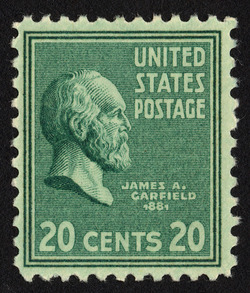James Garfield - Green United States Postage Stamp | Presidential Series