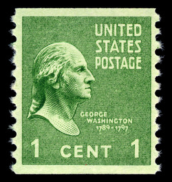 George Washington - Horizontal Imperforate United States Postage Stamp | Presidential Series