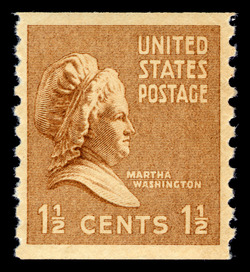 Martha Washington - Horizontal Imperforate United States Postage Stamp | Presidential Series