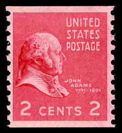 John Adams - Horizontal Imperforate United States Postage Stamp | Presidential Series