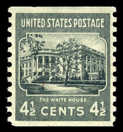 White House - Horizontal Imperforate United States Postage Stamp | Presidential Series