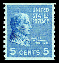 James Monroe - Horizontal Imperforate United States Postage Stamp | Presidential Series