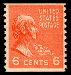 John Quincy Adams - Horizontal Imperforate United States Postage Stamp | Presidential Series