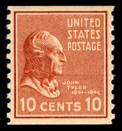 John Tyler - Horizontal Imperforate United States Postage Stamp | Presidential Series