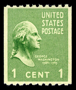 George Washington - Vertical Imperforate United States Postage Stamp | Presidential Series