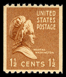 Martha Washington - Vertical Imperforate United States Postage Stamp | Presidential Series