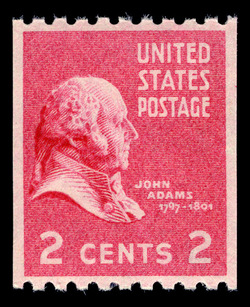John Adams - Vertical Imperforate United States Postage Stamp | Presidential Series