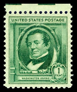Washington Irving United States Postage Stamp | Famous Americans - Authors
