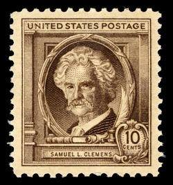 Samuel L Clemens United States Postage Stamp | Famous Americans - Authors