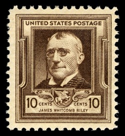 James Whitcomb Riley United States Postage Stamp | Famous Americans - Poets