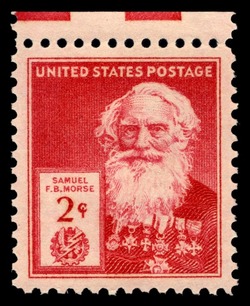 Samuel FB Morse United States Postage Stamp | Famous Americans - Inventors