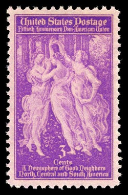 Pan-American Union United States Postage Stamp